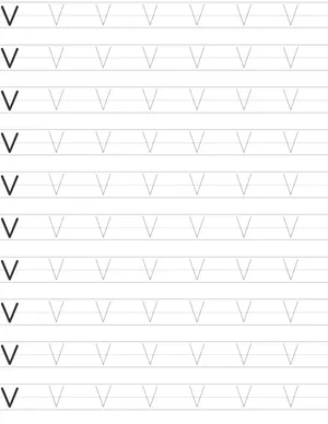 Writing uppercase letter V