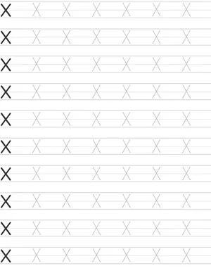 Writing uppercase letter X