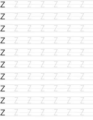 Writing uppercase letter Z