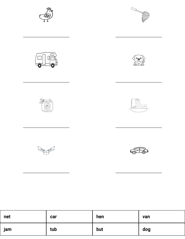 Match word with the picture.  worksheet