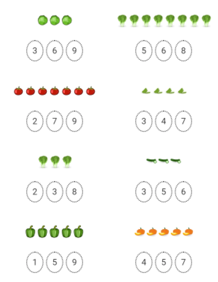 Circle the number of shapes worksheet