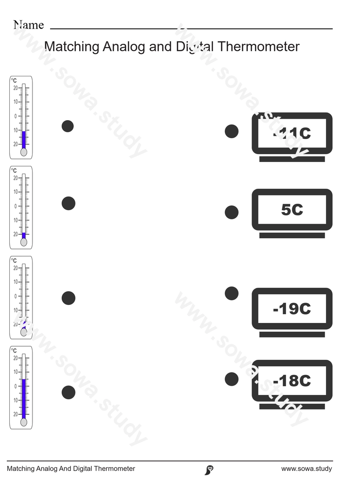 Matching Analog And Digital Thermometer – version 1