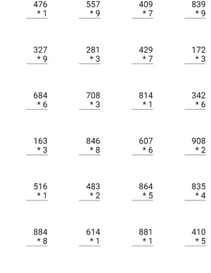 Multiplication With Regrouping
