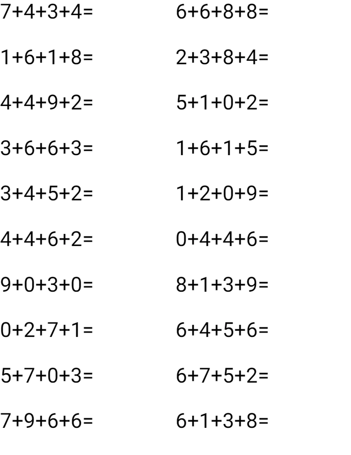 Adding 4-digit numbers worksheet