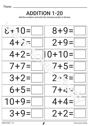 ADDITION 1-20