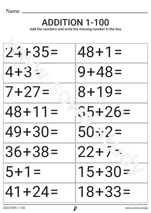 ADDITION 1-100