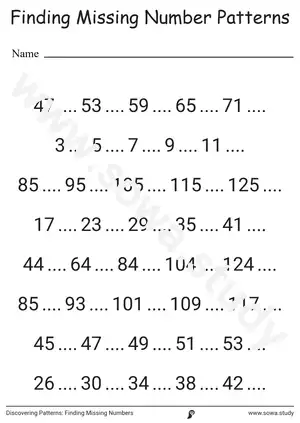 Discovering Patterns: Finding Missing Numbers 