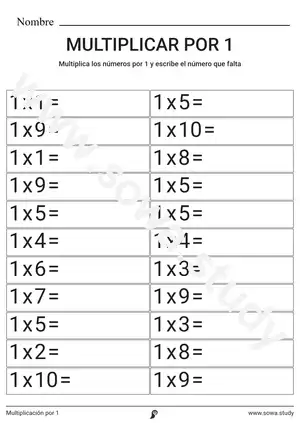 Multiplicación por 1