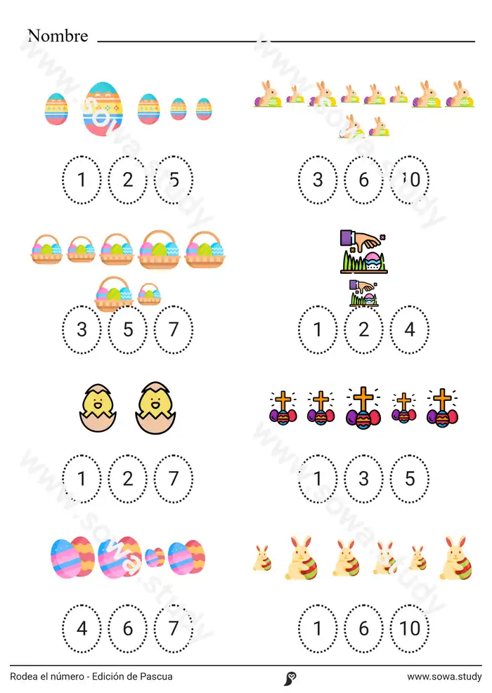 Rodea el número - Edición de Pascua – versión 1