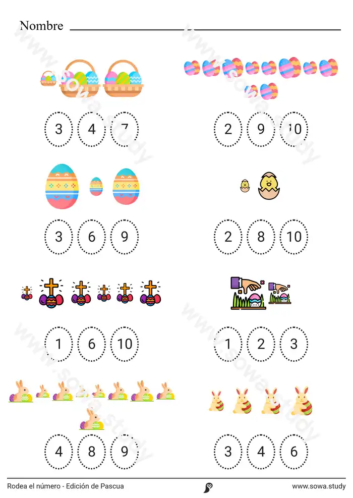 Rodea el número - Edición de Pascua – versión 2