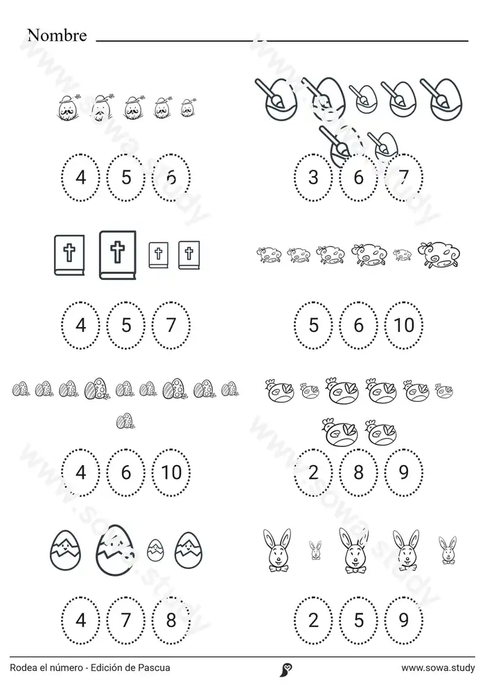 Rodea el número - Edición de Pascua – versión 3