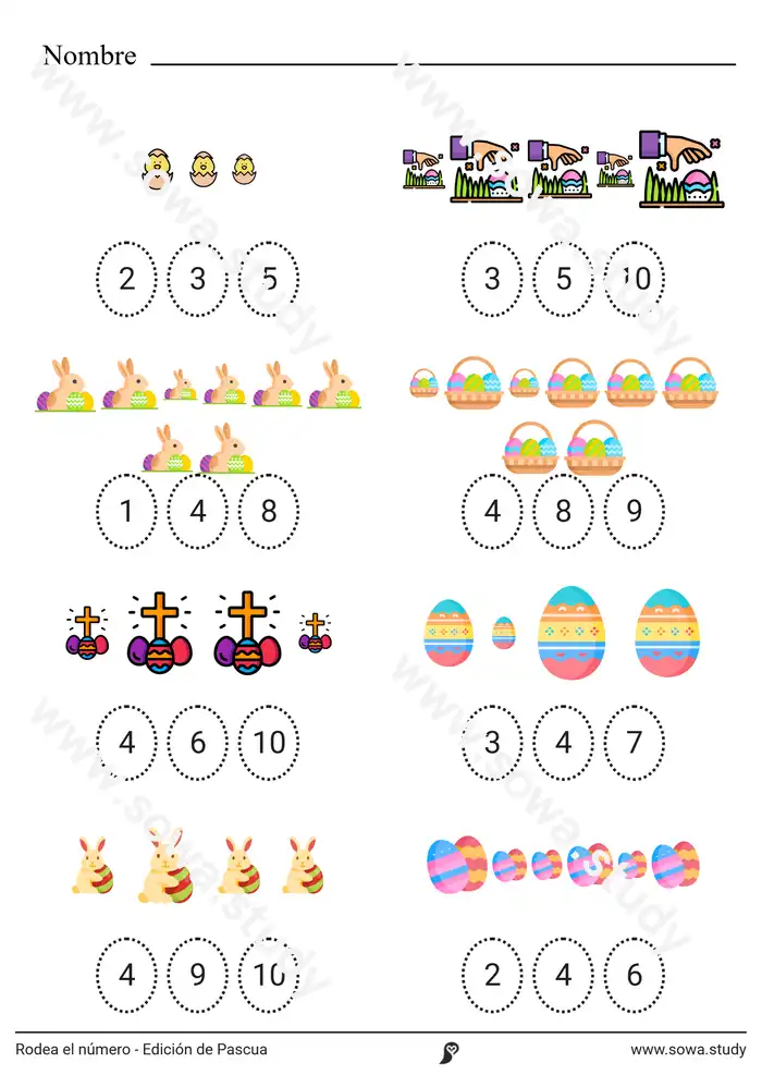 Rodea el número - Edición de Pascua – versión 3
