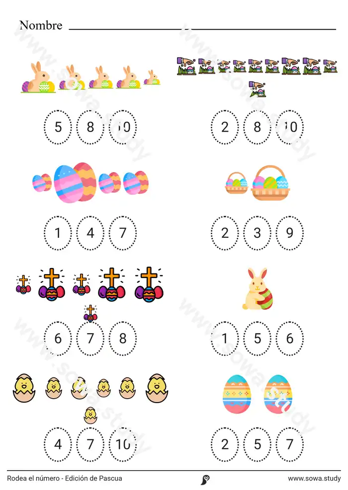 Rodea el número - Edición de Pascua – versión 4