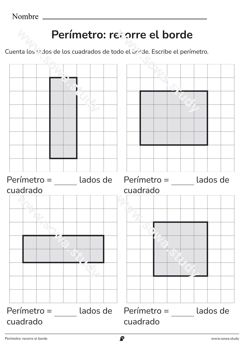 Perímetro: recorre el borde – ficha para imprimir
