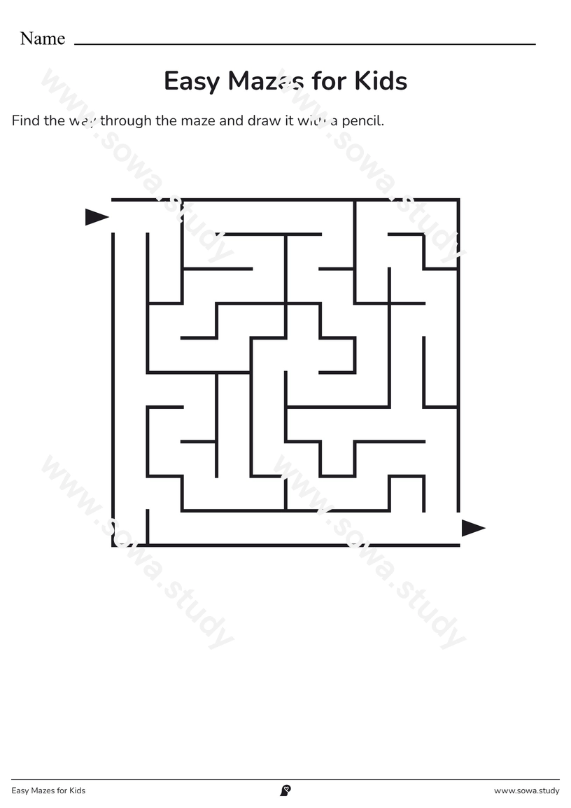 Easy Mazes for Kids – printable worksheet