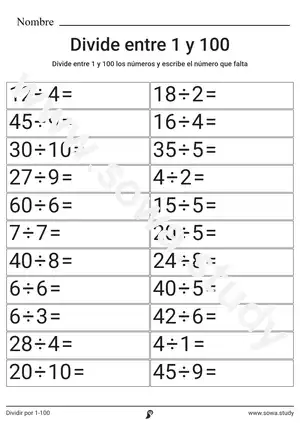 Dividir por 1-100