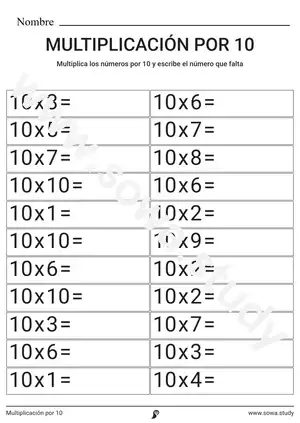 Multiplicación por 10