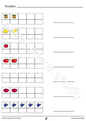 Contar frutas en el marco